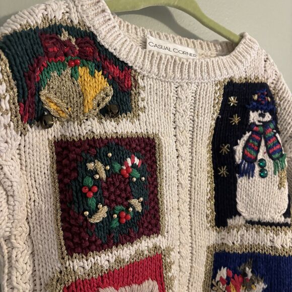 Children's Vintage Christmas Sweater Winter Ugly Knit Holiday - Picture 3 of 9